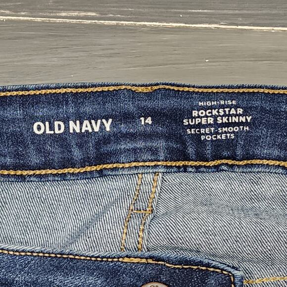Old Navy Jeans High Rise RockStar Super Skinny Size 14 - Picture 2 of 10
